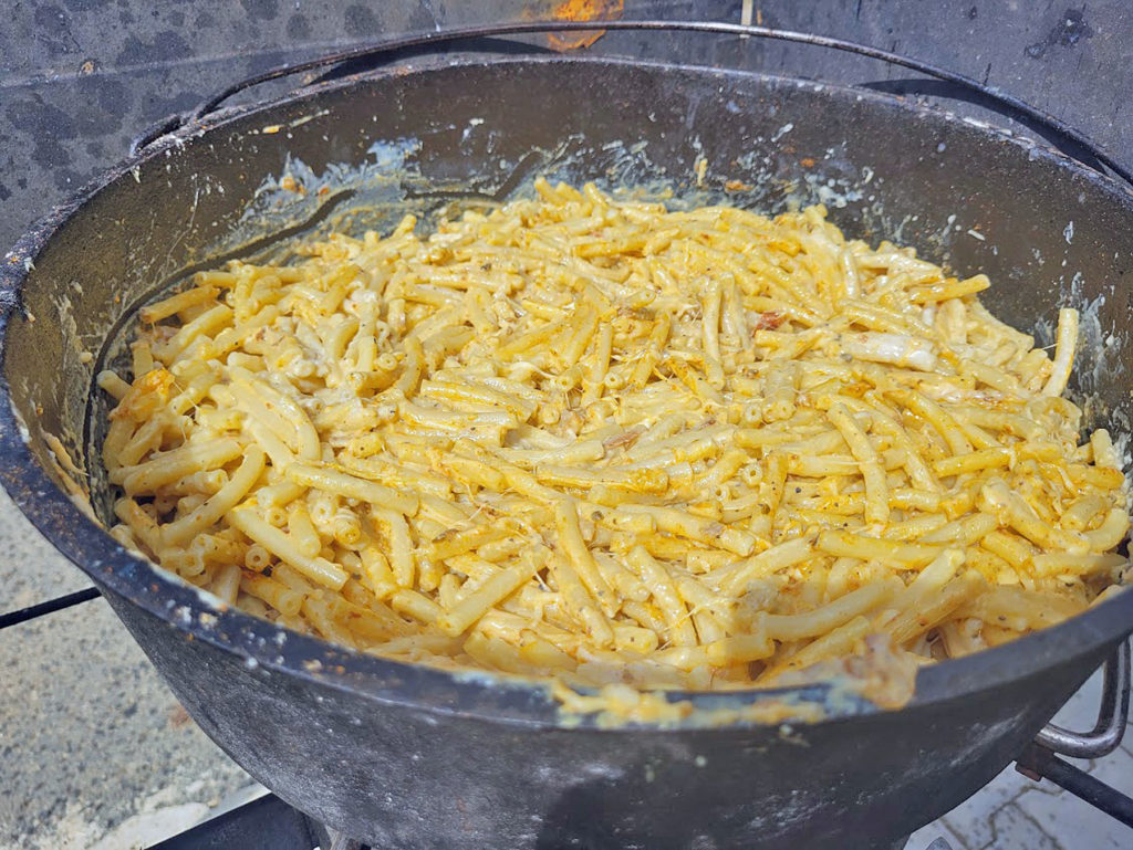 BBQ County Mac & Cheese glatt gestrichen