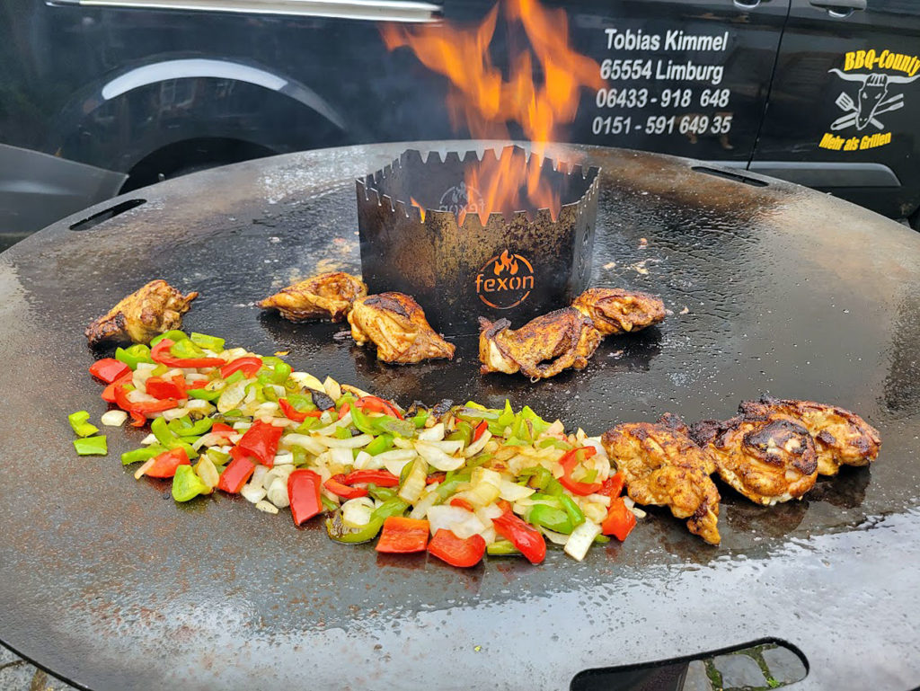 BBQ County Chicken Fajitas Grillplatte