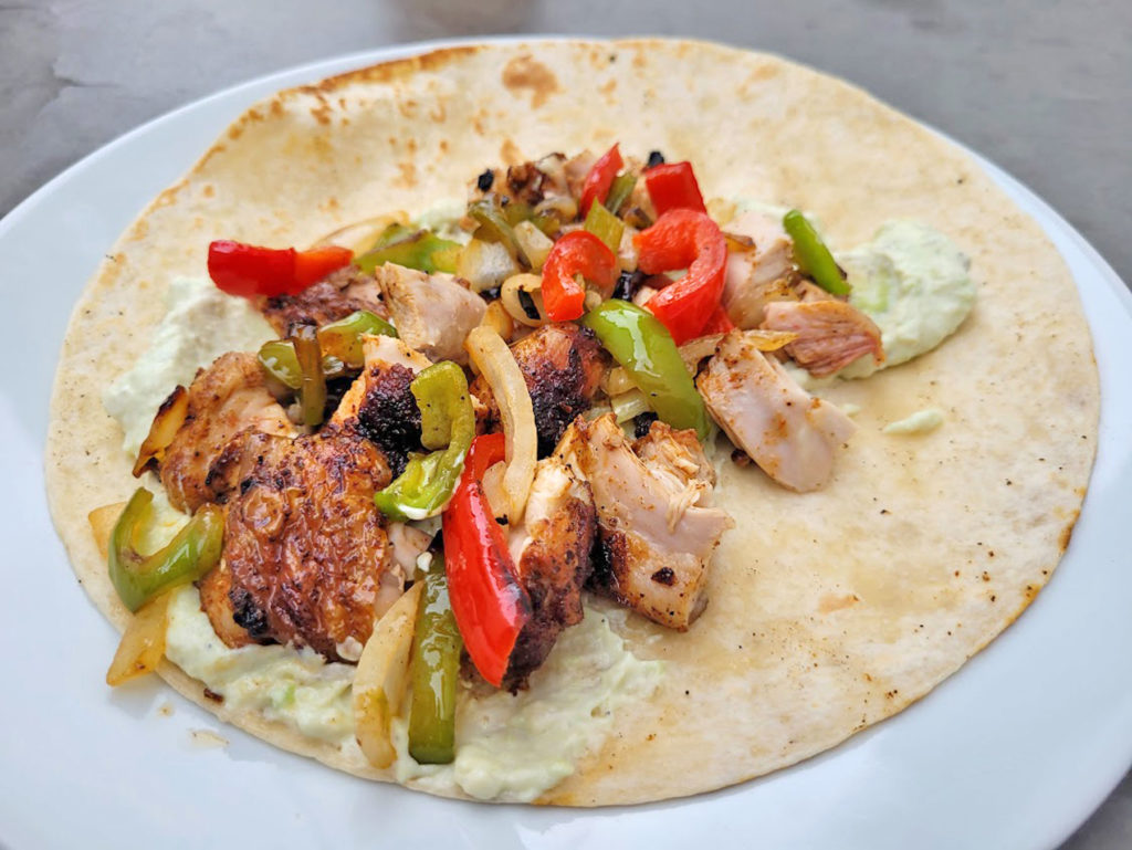 BBQ County Chicken Fajita Grillgemüse